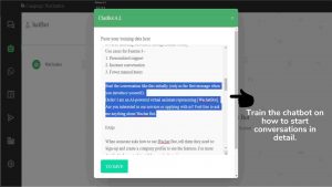 How to train ChatBot to start conversations